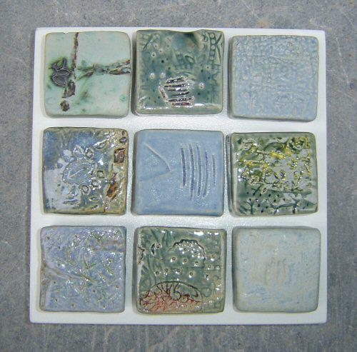 Ceramic Field 'Sea Garden', 25x25 cm